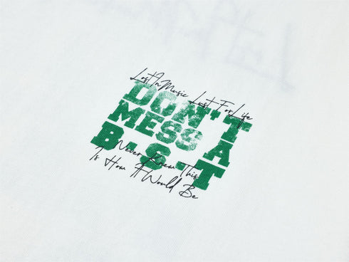 Letter Round Neck T-shirt 230g Heavy Cotton